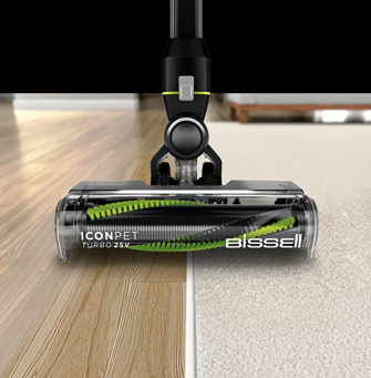 BISSELL ICONPET Turbo 25V en action
