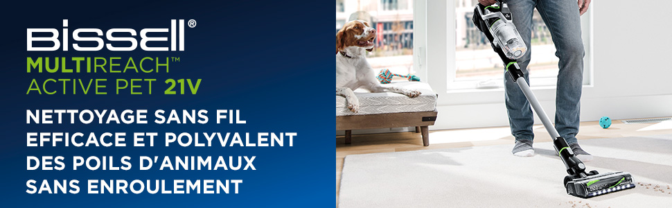 BISSELL MultiReach Active Pet 21V bannière
